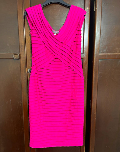 Per una pink neck - pink, v-neck