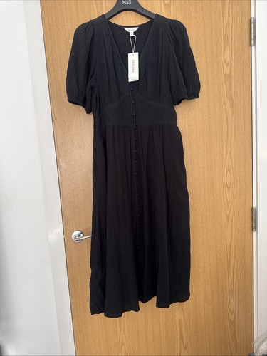 Per una black pure cotton - una,