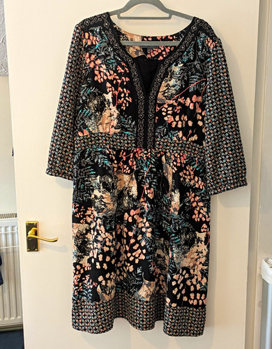 Per una black floral - black, crepe