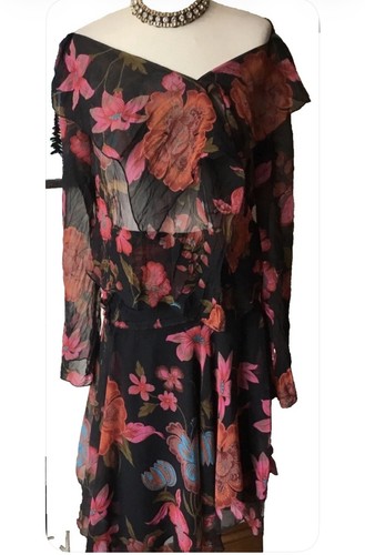 Vintage per una black floral - vintage,per, una,black