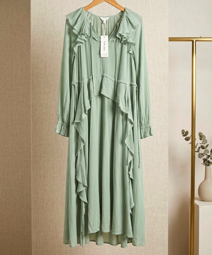 Per una sage - ruffle, maxi