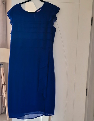 Per una blue chiffon shift - una,