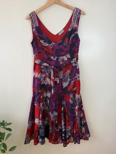 Per una floral fit flare - per, m&s